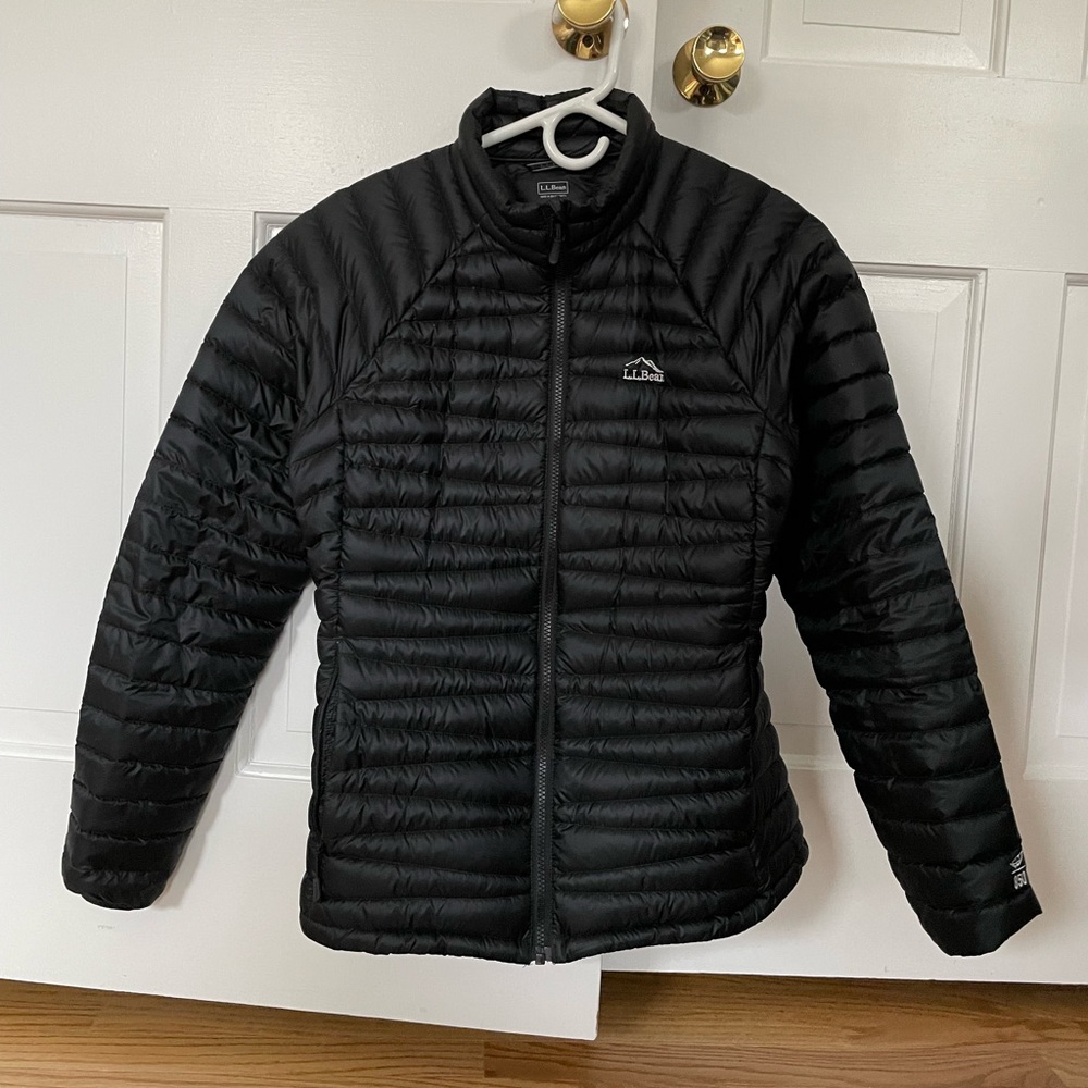 L.L. Bean ultra lightweight down jacket, black, size S